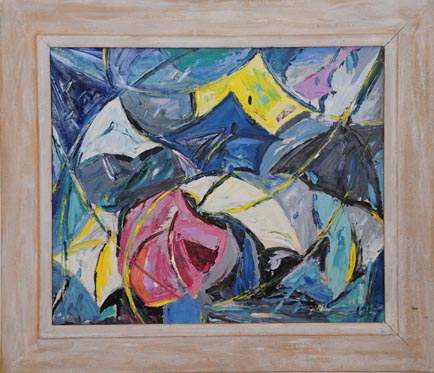 Umbrellas in the Wind